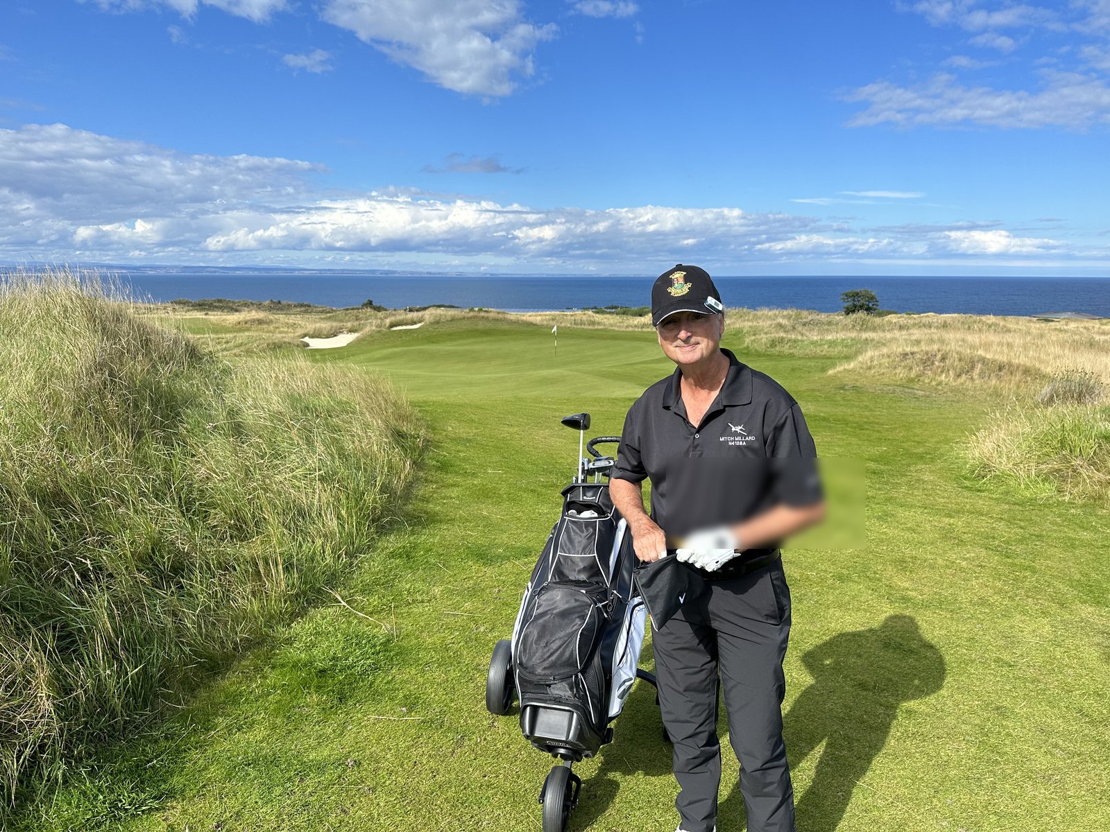 Dad on a Scotland links course